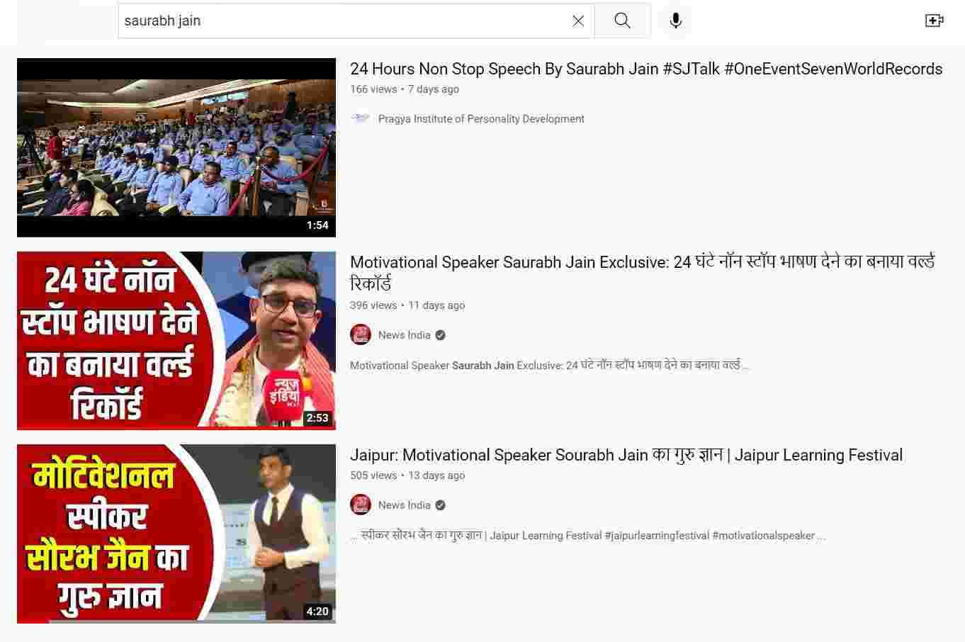 Electronic Media Coverage- World Record of Saurabh Jain