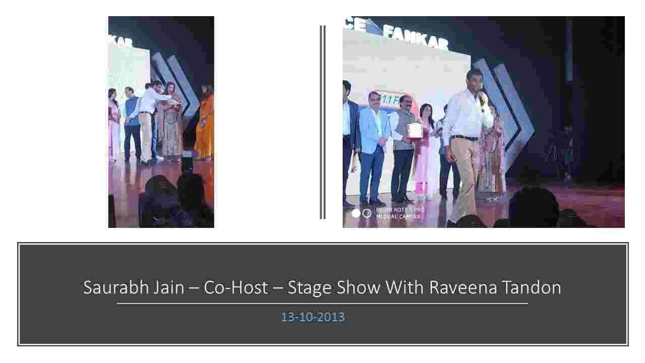 Saurabh Jain Award Function with Raveena Tandon