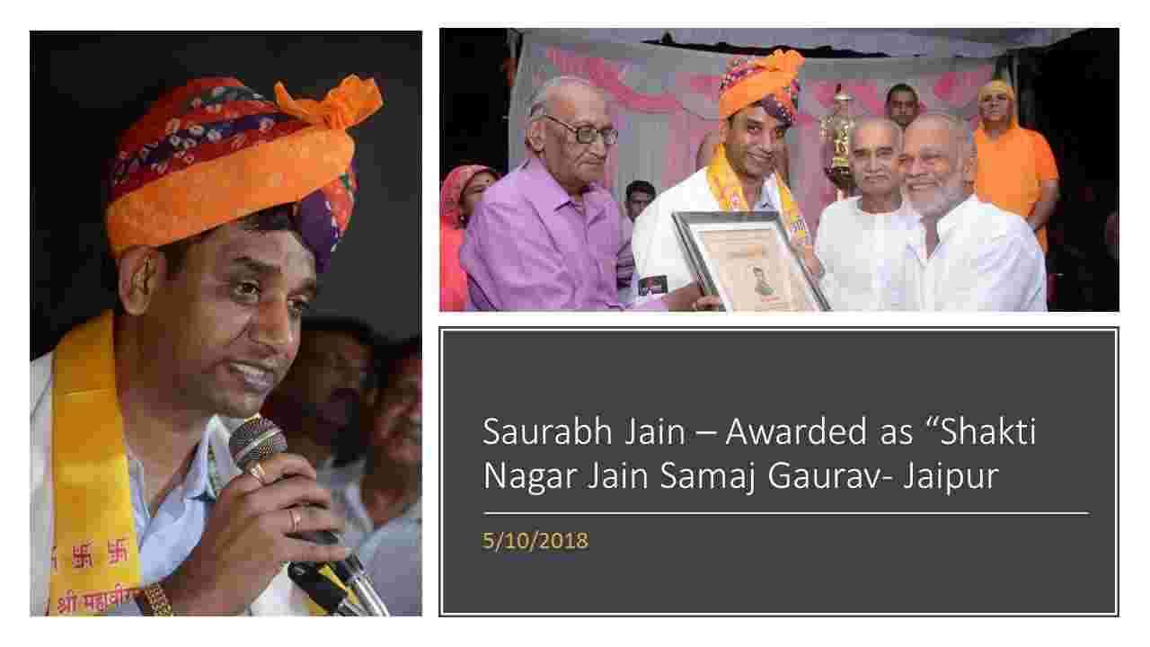 Saurabh Jain @ Jain Samaj Gaurav @ Shakti Nagar
