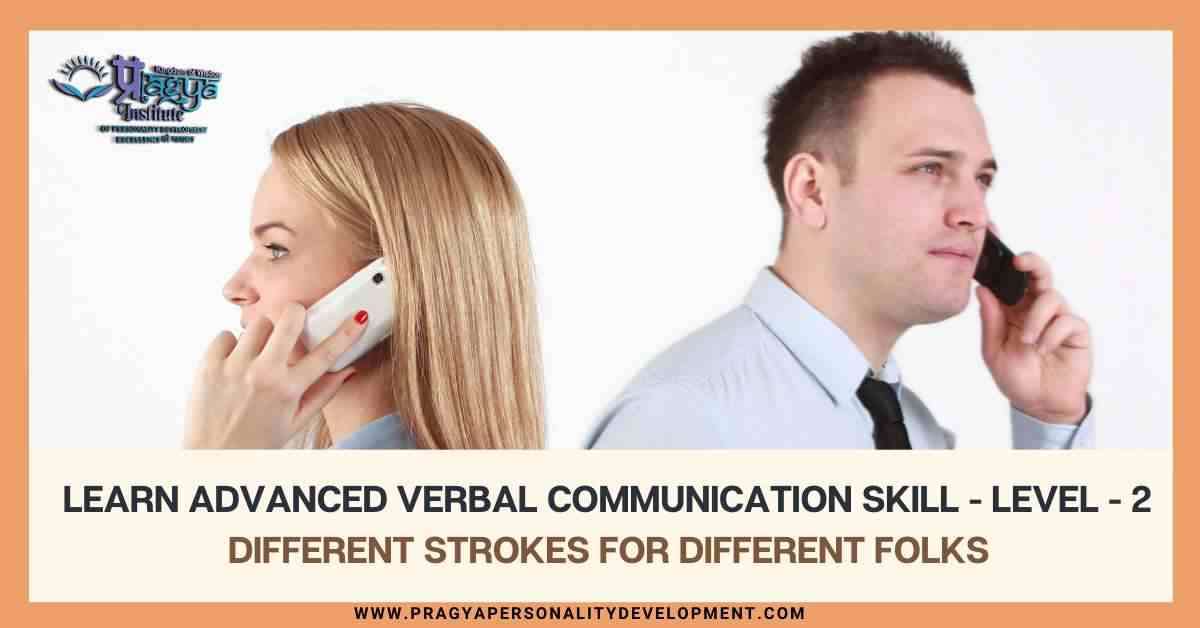 Learn Advanced Verbal Communication Skill - Level - 2 - Different strokes for different folks